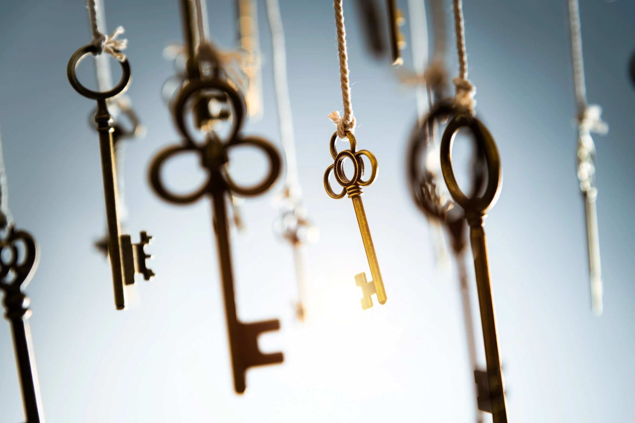 Many hanging keys for key cutting and duplication