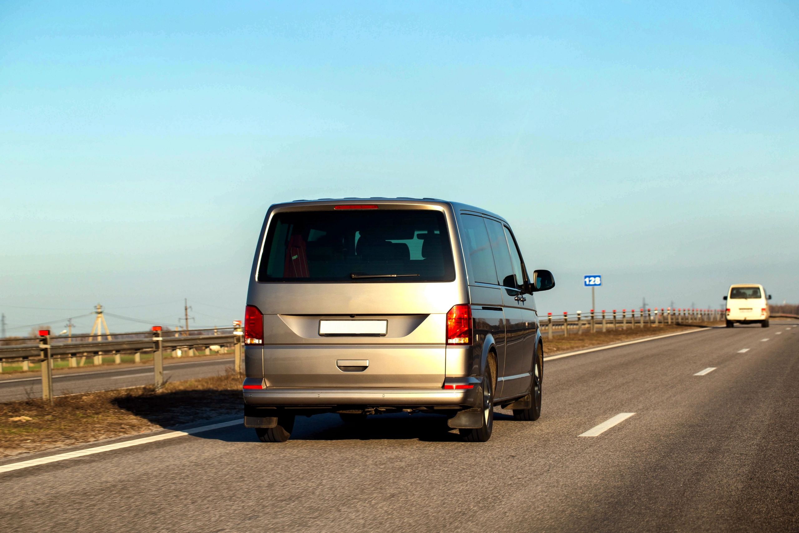 Mobile service van on the road