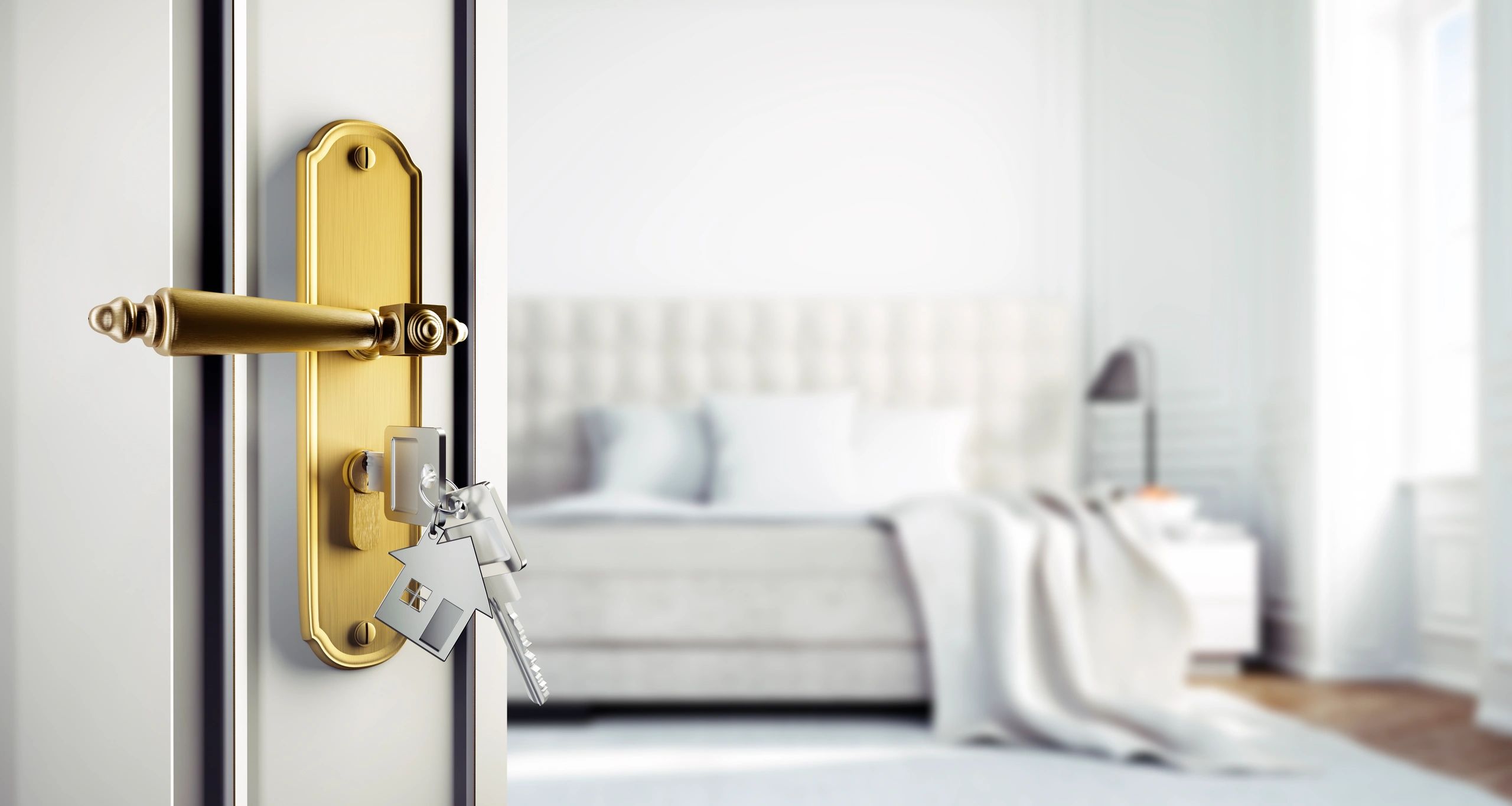 Holiday rental door for emergency house lockout service in Paphos